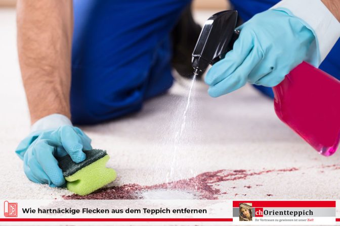 Wie hartnäckige Flecken aus dem Teppich entfernen